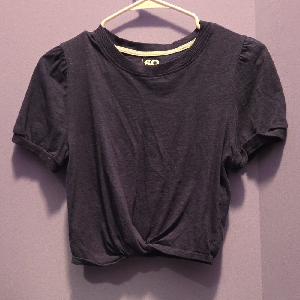 SO Navy Blue Cropped Top